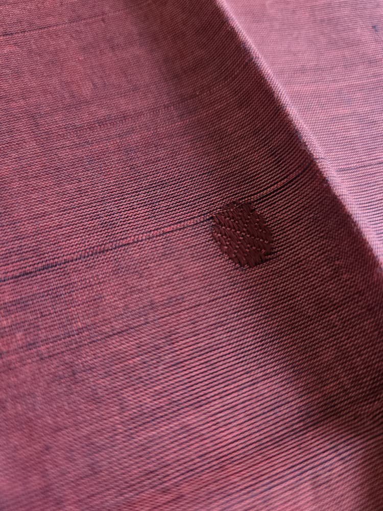 Chettinad Saree in Purple with Maroon Border | Ruthratcham Motifs - Image 4